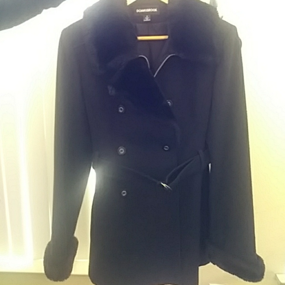 Women's Donnybrook Black Wool Coat